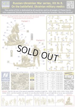 画像2: マスターボックス 1/35 ウクライナ軍武装衛生兵2体負傷兵1体・ロシア・ウクライナ戦争シリーズ8【プラモデル】 