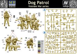 画像2: マスターボックス 1/35 米・ベトナム戦兵士4体＋犬１頭・ドッグパトロール【プラモデル】  