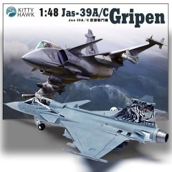 画像2: キティホークモデル 1/48 サーブ JAS39A/C グリペン【プラモデル】  