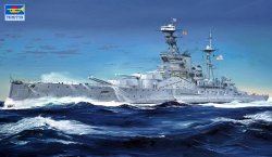 画像1: トランペッター 1/350 イギリス海軍 戦艦 HMS ロイヤル・オーク【プラモデル】  