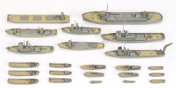 画像1: 模型協同組合 1/700 タグボートセット  