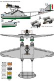 画像3: ドラウィングス 1/72 伊・サボイア・マルケッティS.55双胴飛行艇・魚雷搭載型【プラモデル】 