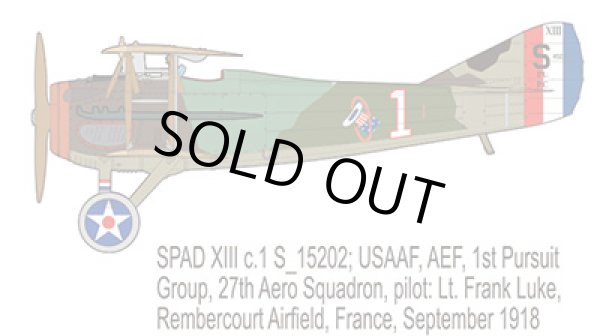 画像2: ローデン 1/32 仏・スパッドXIIIc.1後期型・米エース乗機・複葉戦闘機WW1【プラモデル】 