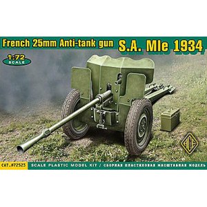 画像: ACE 1/72 フランス 25mm 対戦車砲 S.A. Mle 1934年式【プラモデル】 