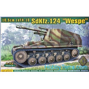 画像: ACE 1/72  Sd.Kfz.124 10.5cm自走砲 ヴェスペ 【プラモデル】 