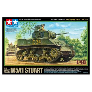 画像: タミヤ 1/48 アメリカ軽戦車 M5A1 スチュアート【プラモデル】 