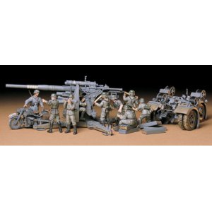 画像: タミヤ 1/35 ドイツ88mm砲FLAK36/37(オートバイ付)  