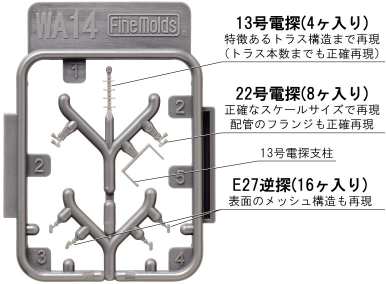 画像: ファインモールド 1/700 艦載電波兵器(レーダー)セット 