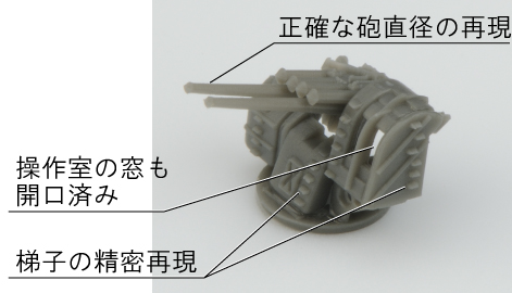 画像: ファインモールド 1/700 八九式12.7cm高角砲【プラモデル】