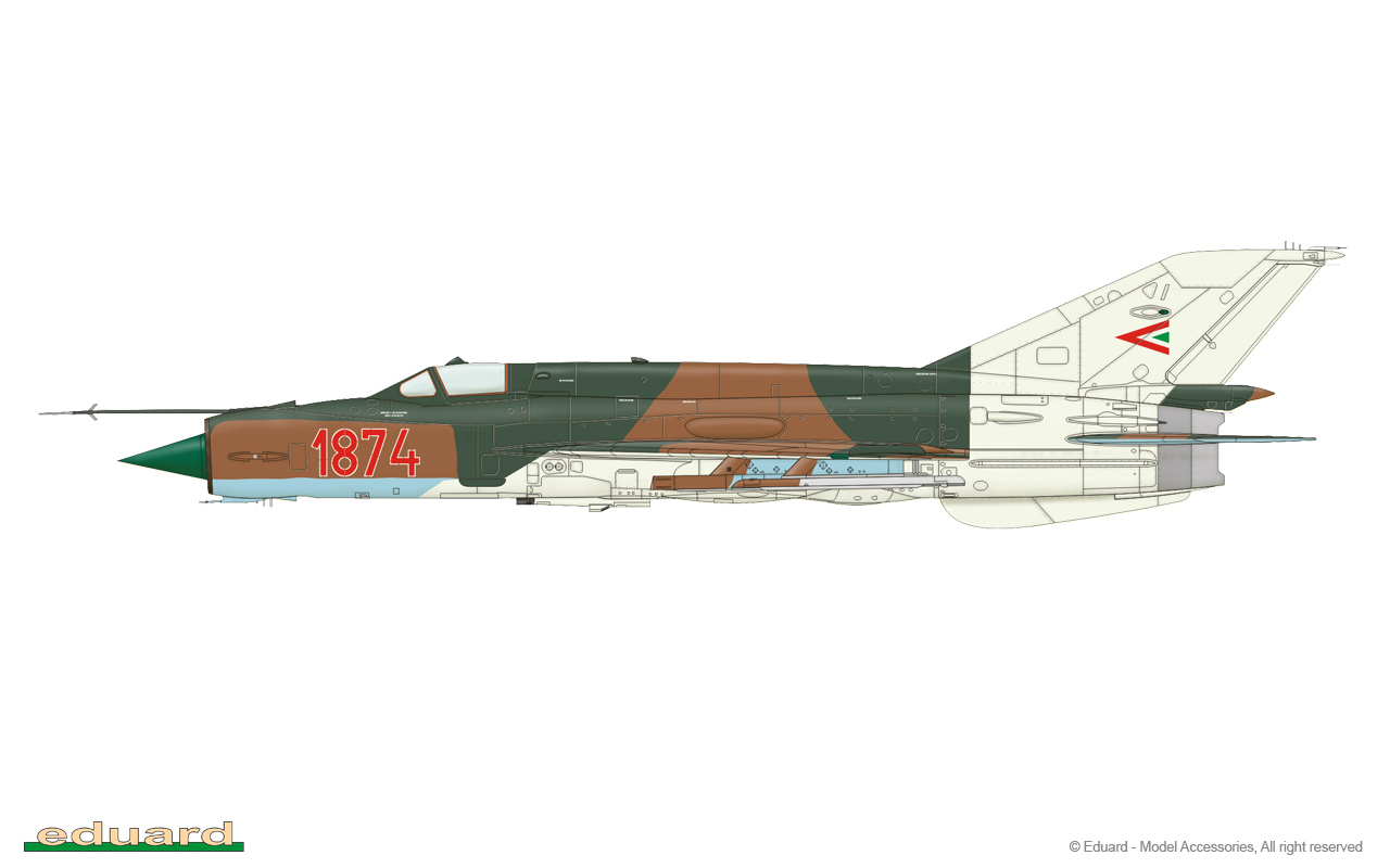 画像: エデュアルド 1/48 MiG-21bisフィッシュベッドL"ハンガリー空軍" ウィークエンドエディション【プラモデル】