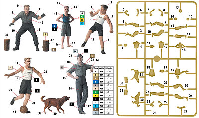 画像: マスターボックス 1/35 ドイツ戦車兵+少年&犬"夏のサッカーゲームシーン"【プラモデル】