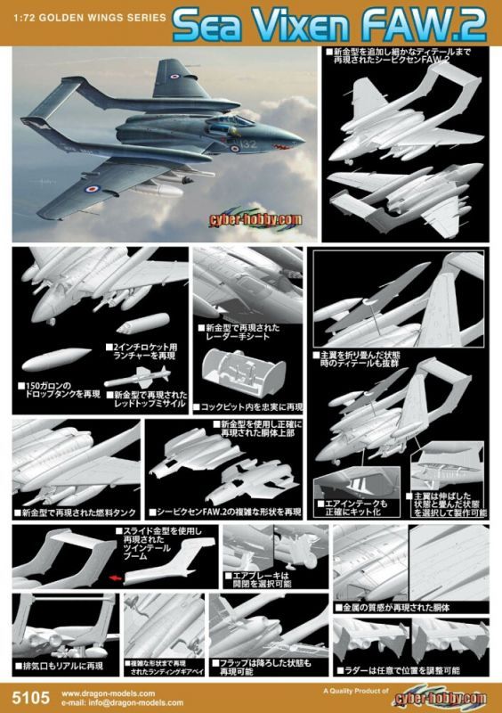 画像: サイバーホビー 1/72 D.H.シービクセンFAW.2【プラモデル】