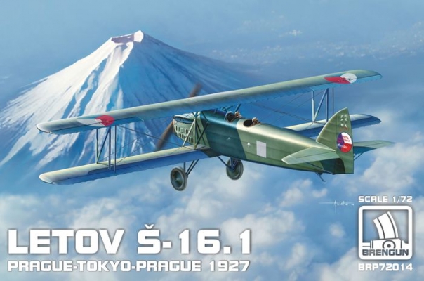 画像1: ブレンガンモデル 1/72 レトフ S-16.1 戦闘機"東京-プラハ-東京フライト機" 【プラモデル】