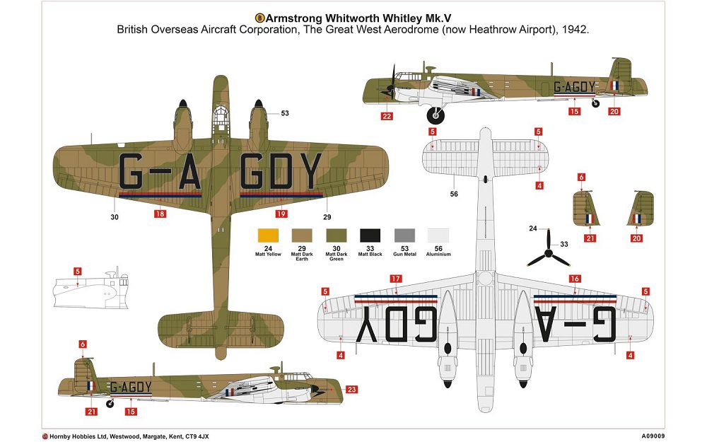 画像: エアフィックス 1/72 アームストロング・ホイットワース ホイットレイ Mk.VII【プラモデル】