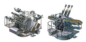 画像1: ファインモールド 1/700 WWII 英海軍 QF 2ポンド "ポンポン砲" 四連装【プラモデル】