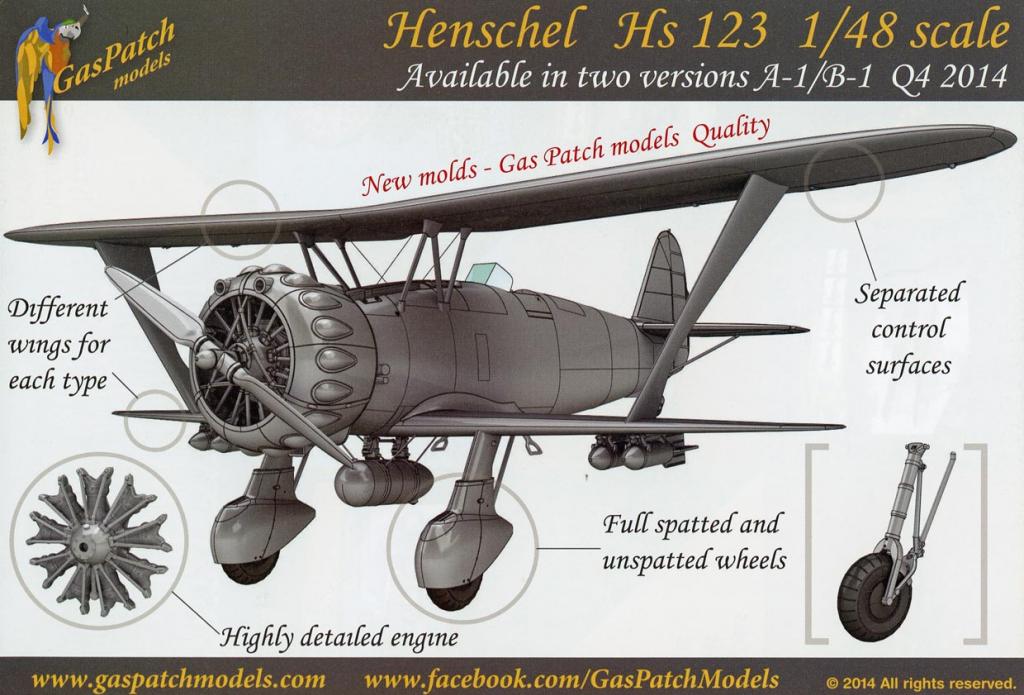 画像: ガスパッチモデル 1/48 ヘンシェル Ｈｓ123B-1急降下爆撃機【プラモデル】