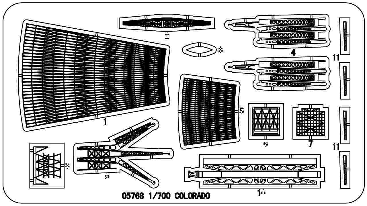 画像: ピットロード 1/700 アメリカ海軍 戦艦 BB-46 メリーランド 1945【プラモデル】