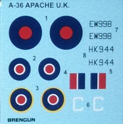 画像: ブレンガンモデル 1/72 ノースアメリカン A-36Aアパッチ「イギリス空軍」【プラモデル】