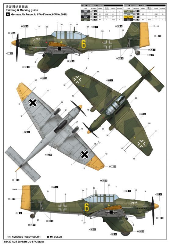 画像: トランペッター 1/24 ユンカース Ju-87A シュトゥーカ 【プラモデル】 