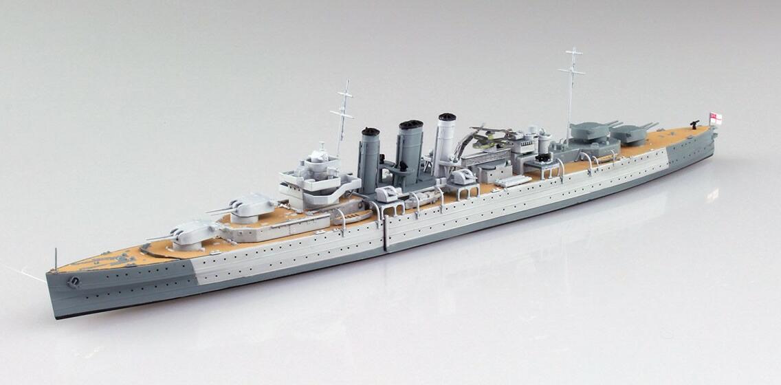 画像: アオシマ 1/700 英国 重巡洋艦ドーセットシャー インド洋セイロン沖海戦【プラモデル】