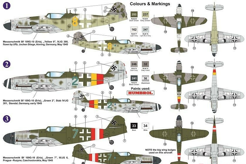 画像: AZモデル 1/72 メッサーシュミット Bf109 G-10 エルラ工場 後期型【プラモデル】 