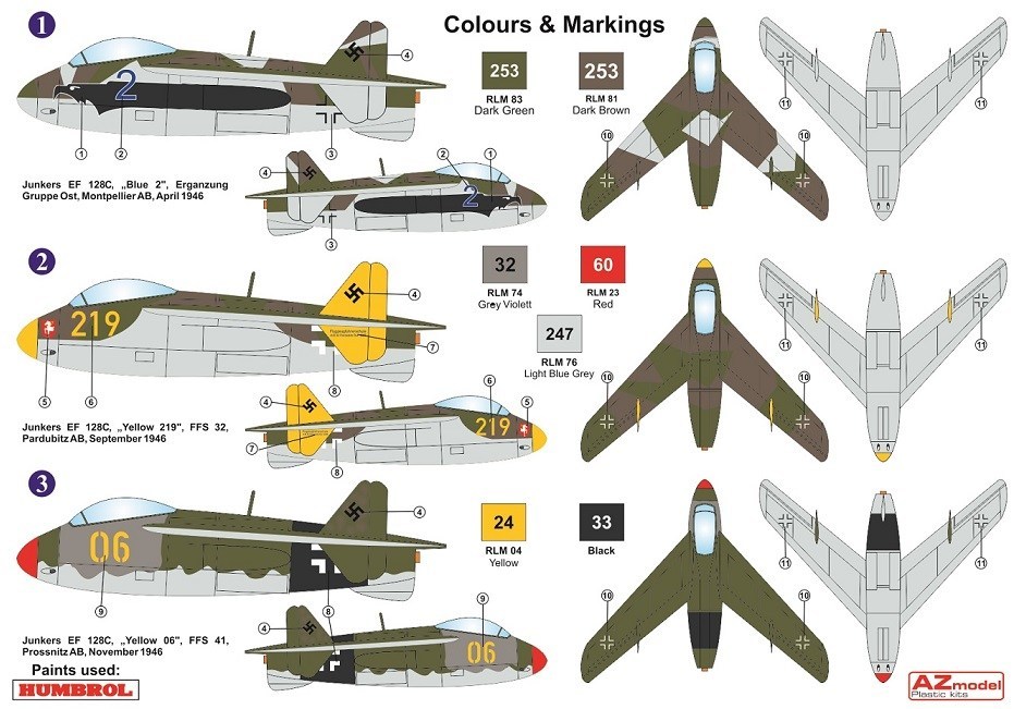 画像2: AZモデル 1/72 ユンカース EF128C 複座高等練習機【プラモデル】 