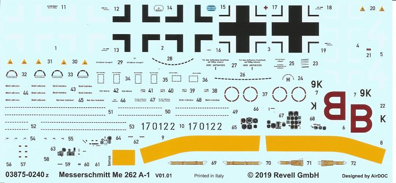 画像: ドイツレベル 1/32 メッサーシュミット Me262A-1/A-2 ジェット戦闘機【プラモデル】 