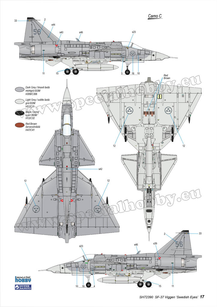 画像: スペシャルホビー 1/72 サーブSF-37ビゲン武装偵察型【プラモデル】