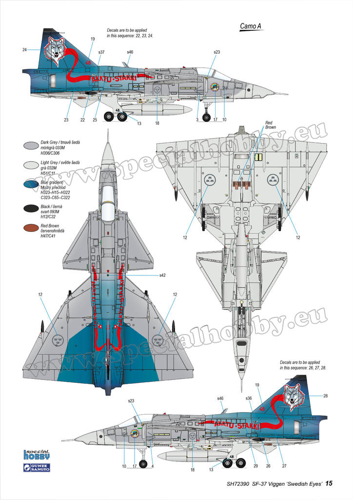 画像: スペシャルホビー 1/72 サーブSF-37ビゲン武装偵察型【プラモデル】