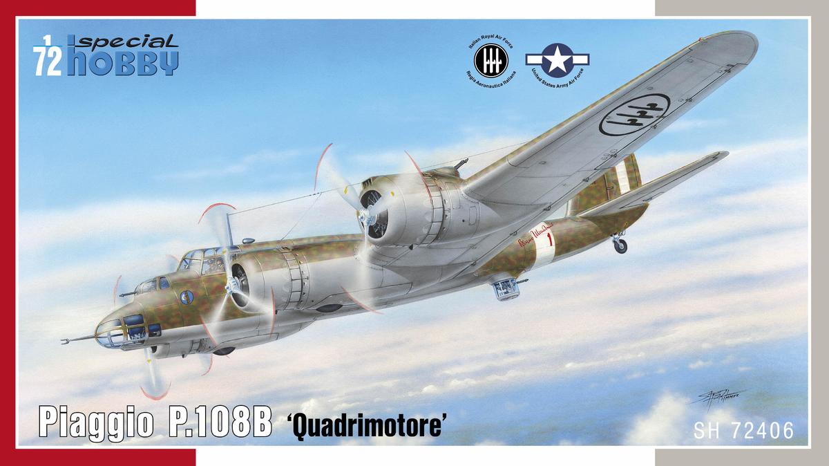 画像1: スペシャルホビー 1/72 伊・ピアッジオP.108Bボンバルティーエ4発爆撃機【プラモデル】  