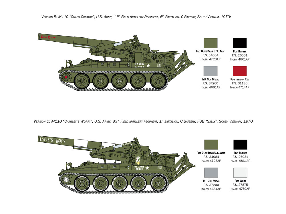 画像: イタレリ 1/35 M110 自走榴弾砲 【プラモデル】 