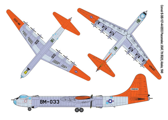 画像: ローデン 1/144 米・コンベアB-36Bピースメーカー戦略爆撃機【プラモデル】
