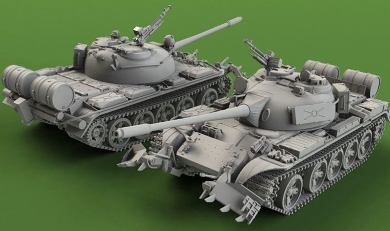 画像: ドイツレベル 1/72 ソビエト中戦車 T-55A/AM w/KMT-6/EMT-5【プラモデル】