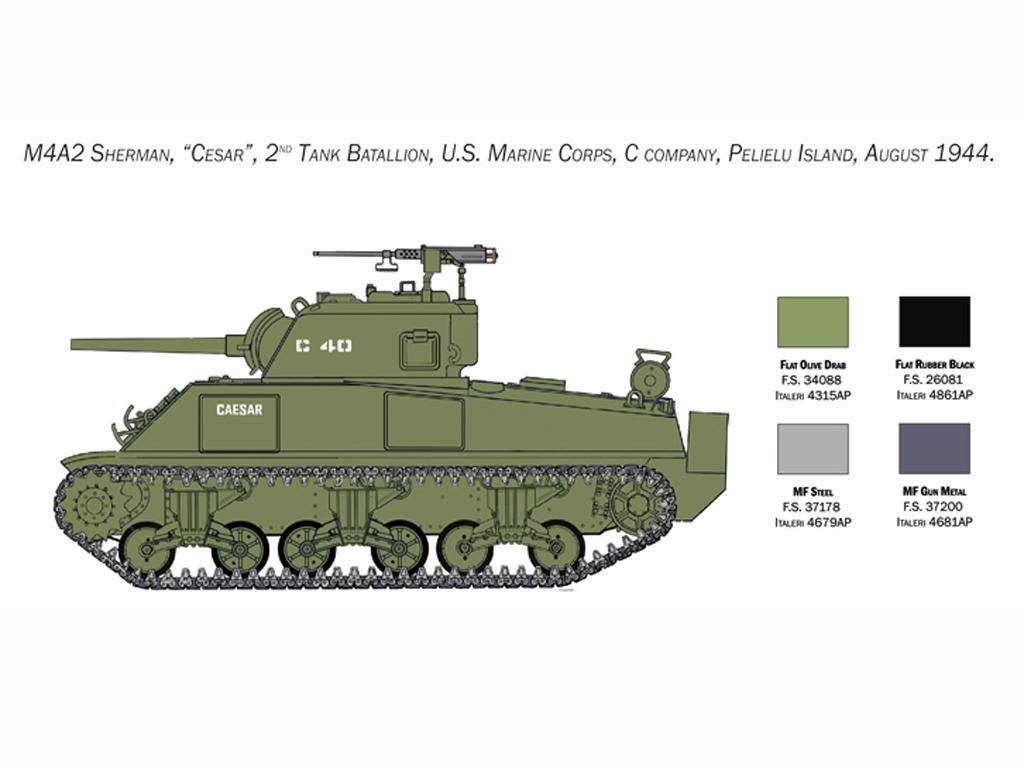 画像: イタレリ 1/35 M4シャーマン アメリカ海兵隊【プラモデル】 