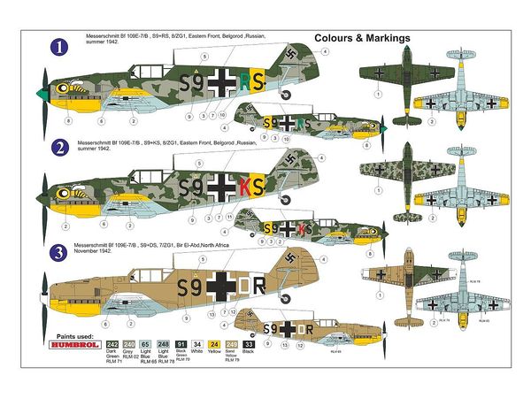 画像: AZモデル 1/72 メッサーシュミットBf109E-7/B ヤーボ ZG.1【プラモデル】