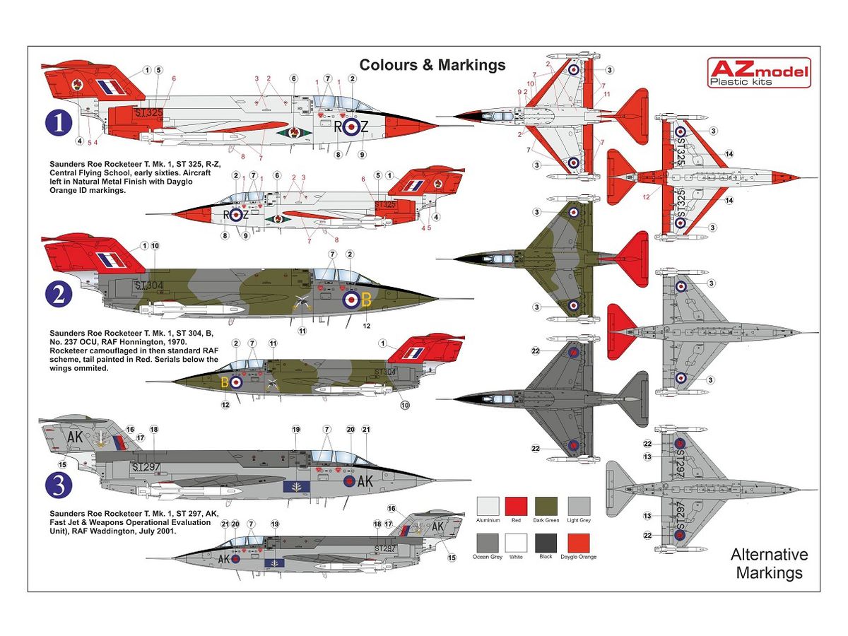 画像: AZモデル 1/72 サンダース・ロー SR-53T-1 ロケッティア 複座型 【プラモデル】