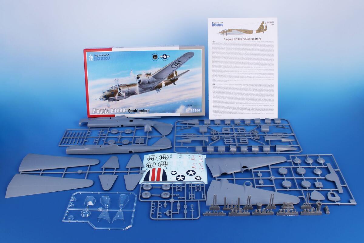 画像: スペシャルホビー 1/72 伊・ピアッジオP.108Bボンバルティーエ4発爆撃機【プラモデル】 