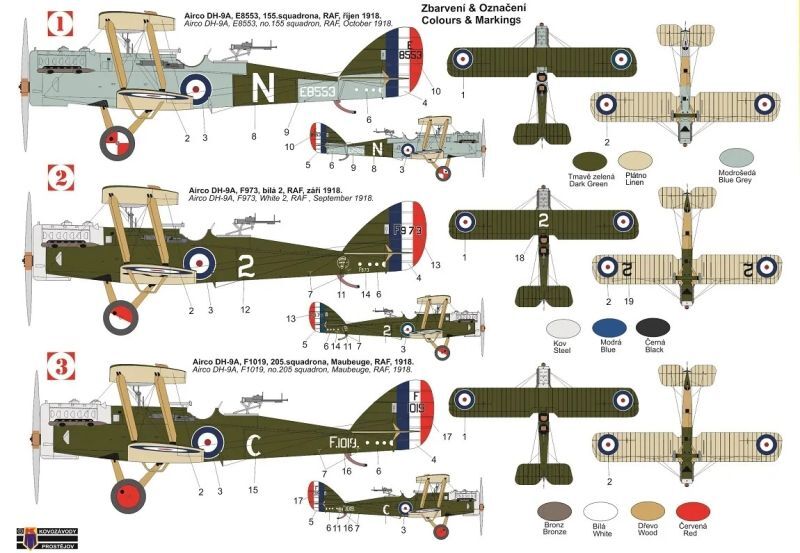 画像: KPモデル 1/72 エアコ DH-9A アットウォー【プラモデル】 