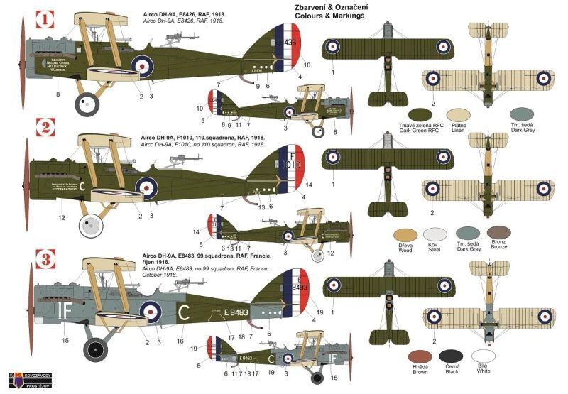 画像: KPモデル 1/72 エアコ DH-9A イギリス空軍【プラモデル】 