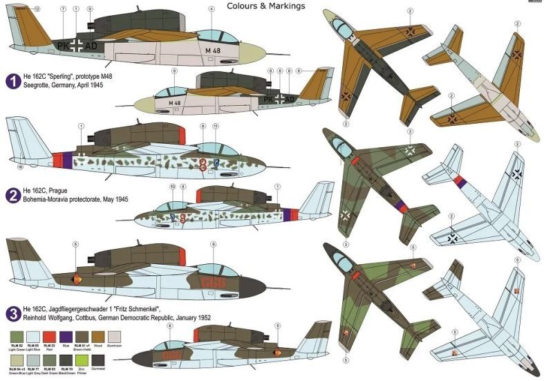 画像: AZモデル 1/72 He162C サラマンダー【プラモデル】 