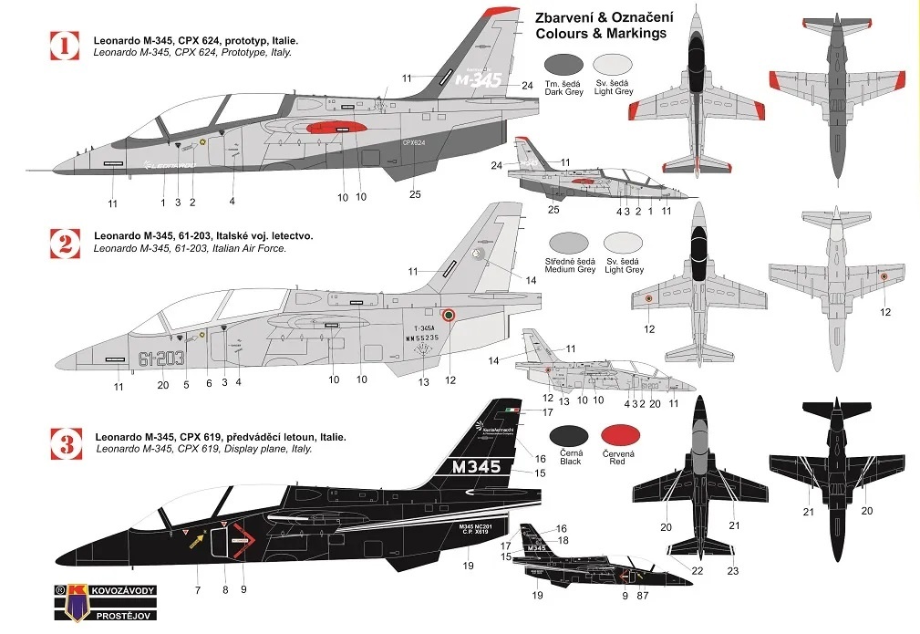 画像: KPモデル 1/72 レオナルド M-345 ジェット練習機【プラモデル】