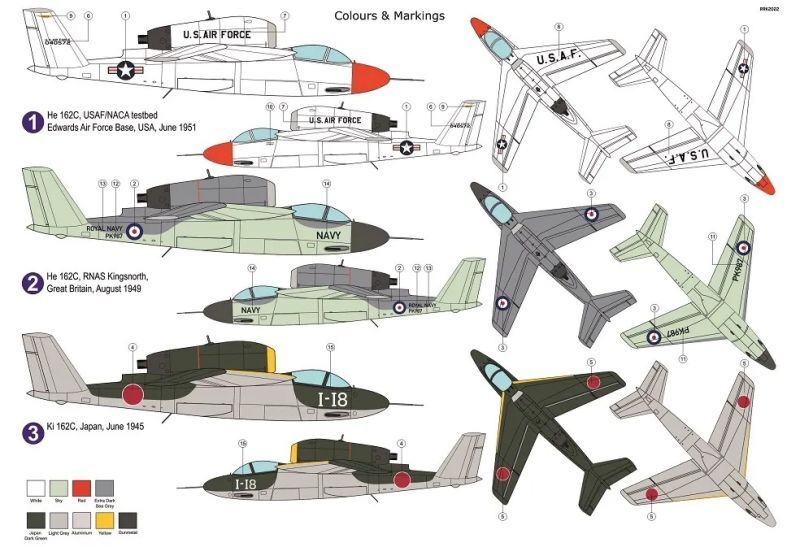 画像: AZモデル 1/72 He162C サラマンダー 海外仕様【プラモデル】