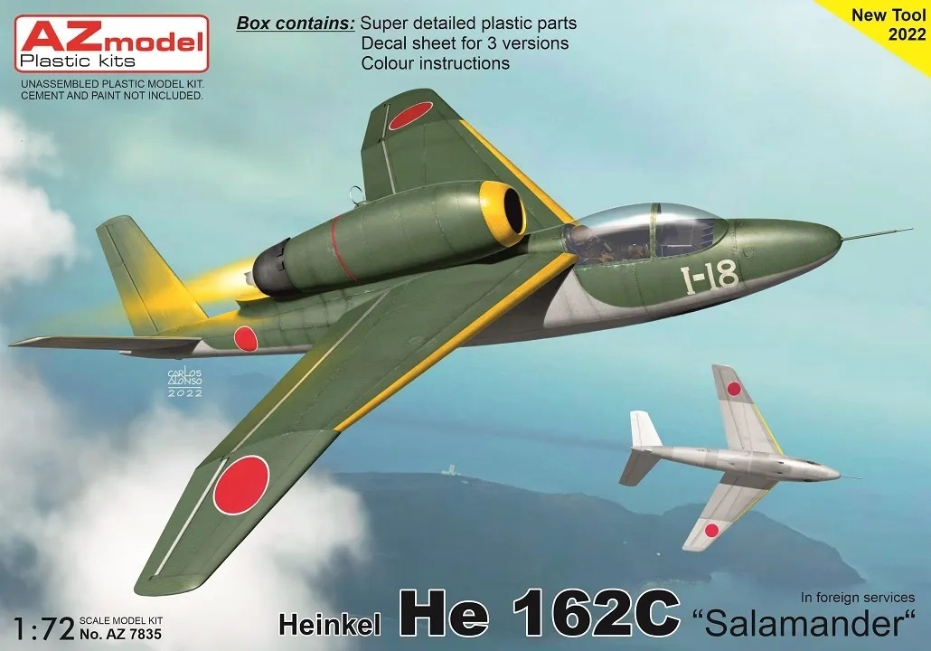 画像1: AZモデル 1/72 He162C サラマンダー 海外仕様【プラモデル】