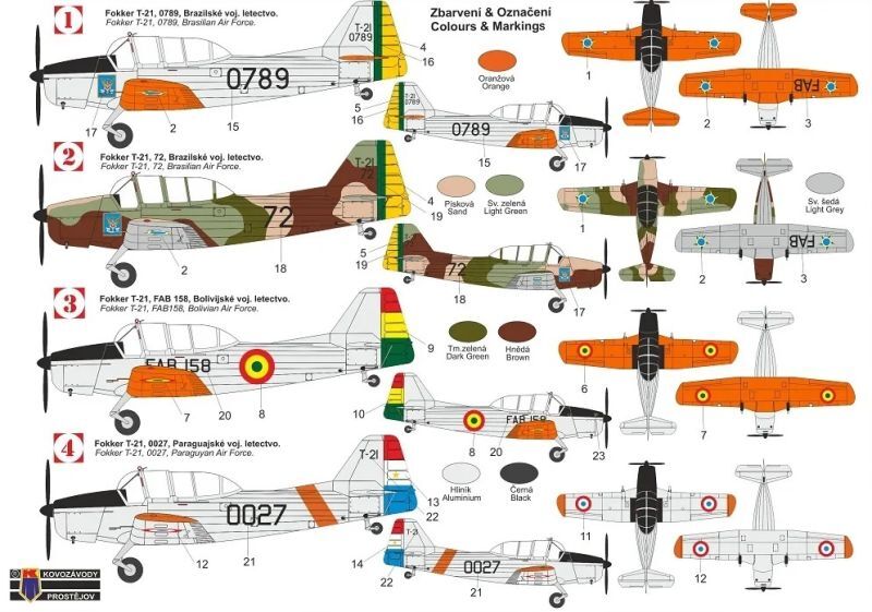 画像: KPモデル 1/72 フォッカー T-21 インストラクター【プラモデル】 