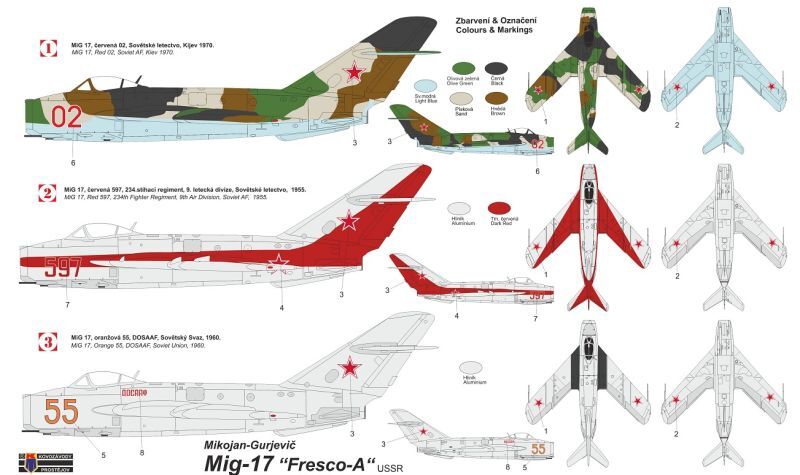 画像: KPモデル 1/48 MiG-17 フレスコA ソビエト空軍【プラモデル】 