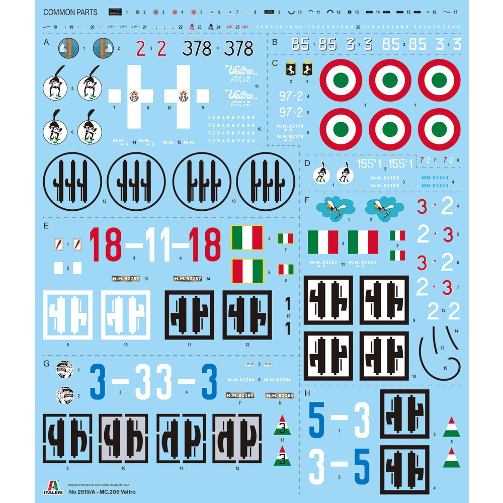 画像: イタレリ 1/32 WW.II イタリア空軍 マッキ MC.205 ベルトロ（日本語対訳補足説明書付属）【プラモデル】 