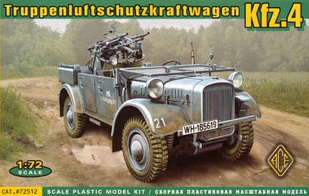 画像1: ACE 1/72  ドイツ Kfz.4 ストゥーバー 軽四輪駆動車 対空機銃搭載型【プラモデル】 