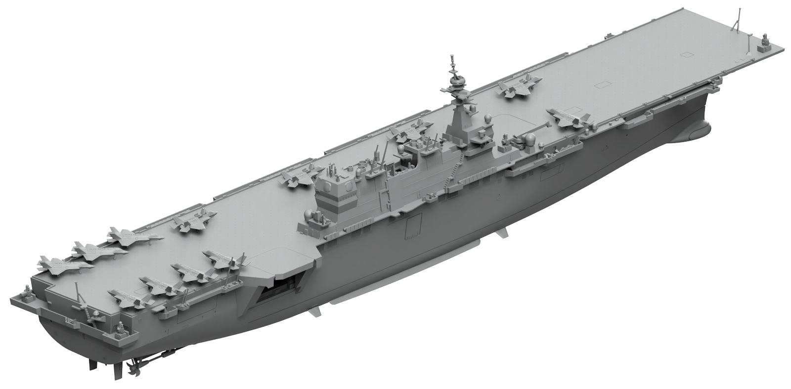 画像3: ピットロード 1/700 海上自衛隊 護衛艦 DDH-184 かが 2024(STOVL戦闘機搭載 第1次改装時)【プラモデル】  