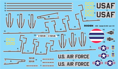 画像3: ローデン 1/144 米・コンベアXC-99大型輸送機・全幅７０ｍ【プラモデル】  