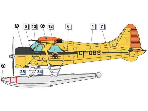 画像3: ドーラ・ウィングス 1/48 南極観測船 宗谷 搭載機 DHC-2 昭和号【プラモデル】  